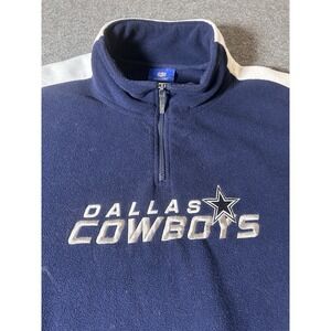 NFL Dallas Cowboys Reebok Men's XXL Pullover Pockets 1/4 Zip Fleece Jacket